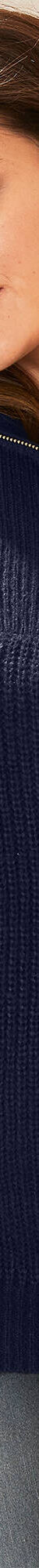 Pull col zippé, maille anglaise (marine) Pull col zippé, maille anglaise (marine)